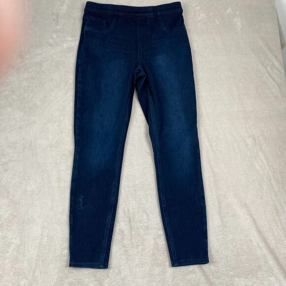 Spanx Women's Jeans Jeggings L/G Dark Wash Skinny Cotton Blend Casual - Picture 12 of 13